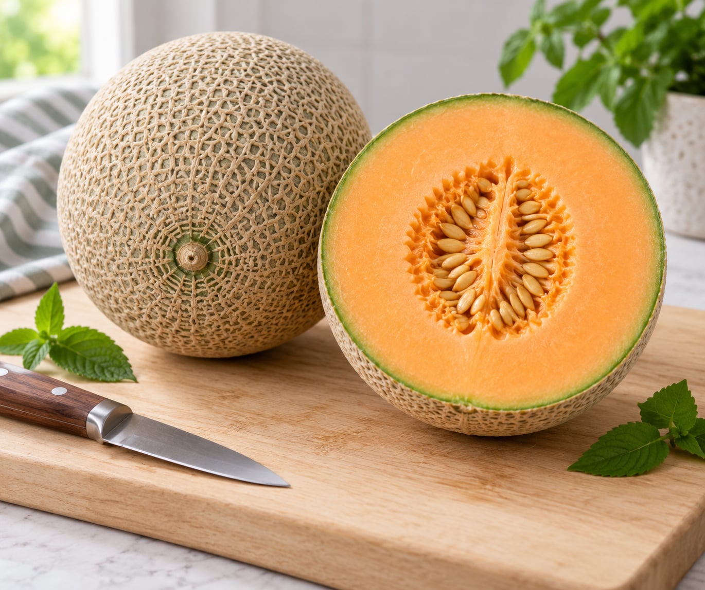 how to tell if a cantaloupe is ripe