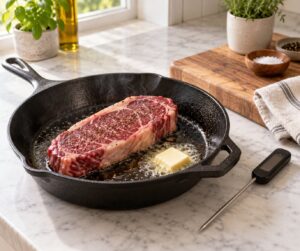 how to cook steak in cast iron