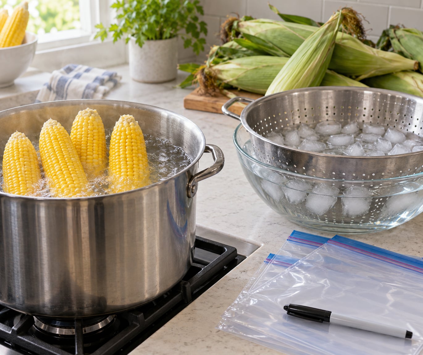 how to freeze fresh corn on the cob
