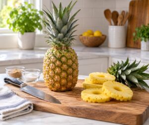 how to cut a pineapple without wasting it