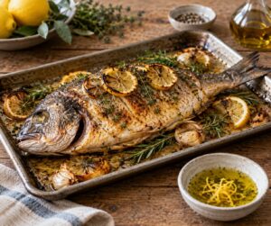 how to bake whole fish with lemon