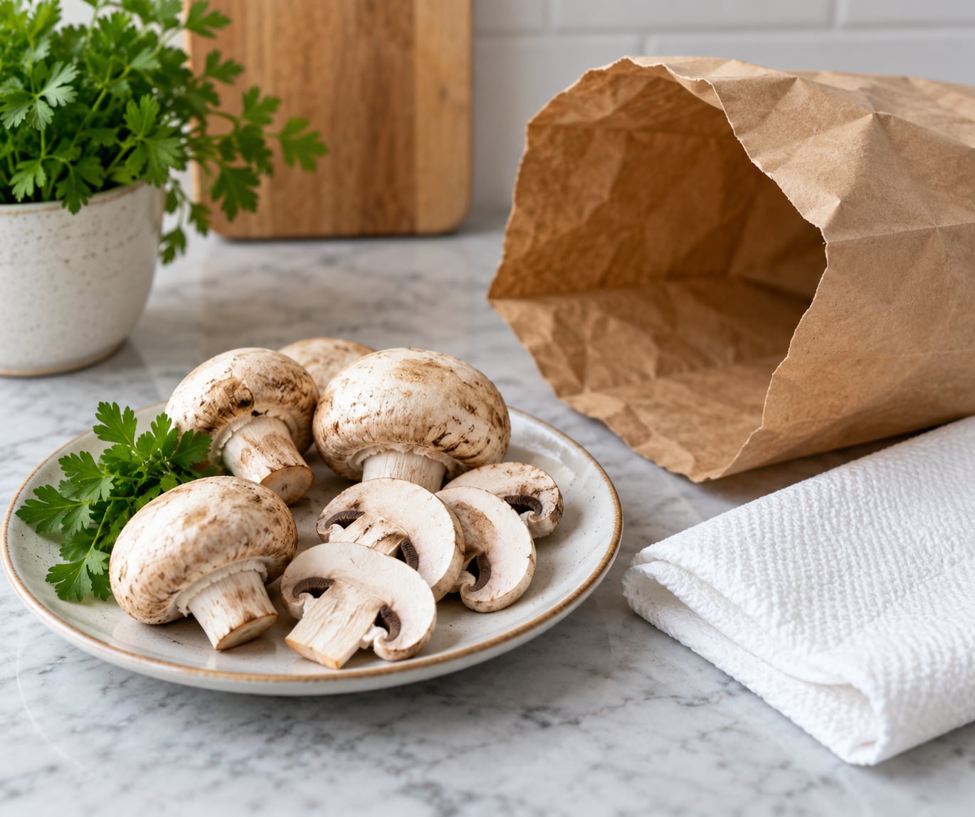 how to store mushrooms so they stay dry