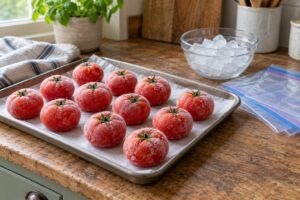 how to freeze tomatoes whole
