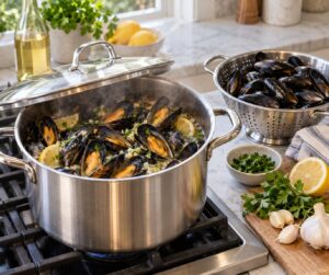 how to steam mussels at home