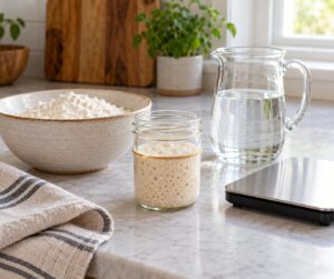 how to feed a sourdough starter on a schedule