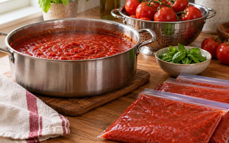 How to Make and Freeze Tomato Sauce from Fresh Tomatoes (2026)