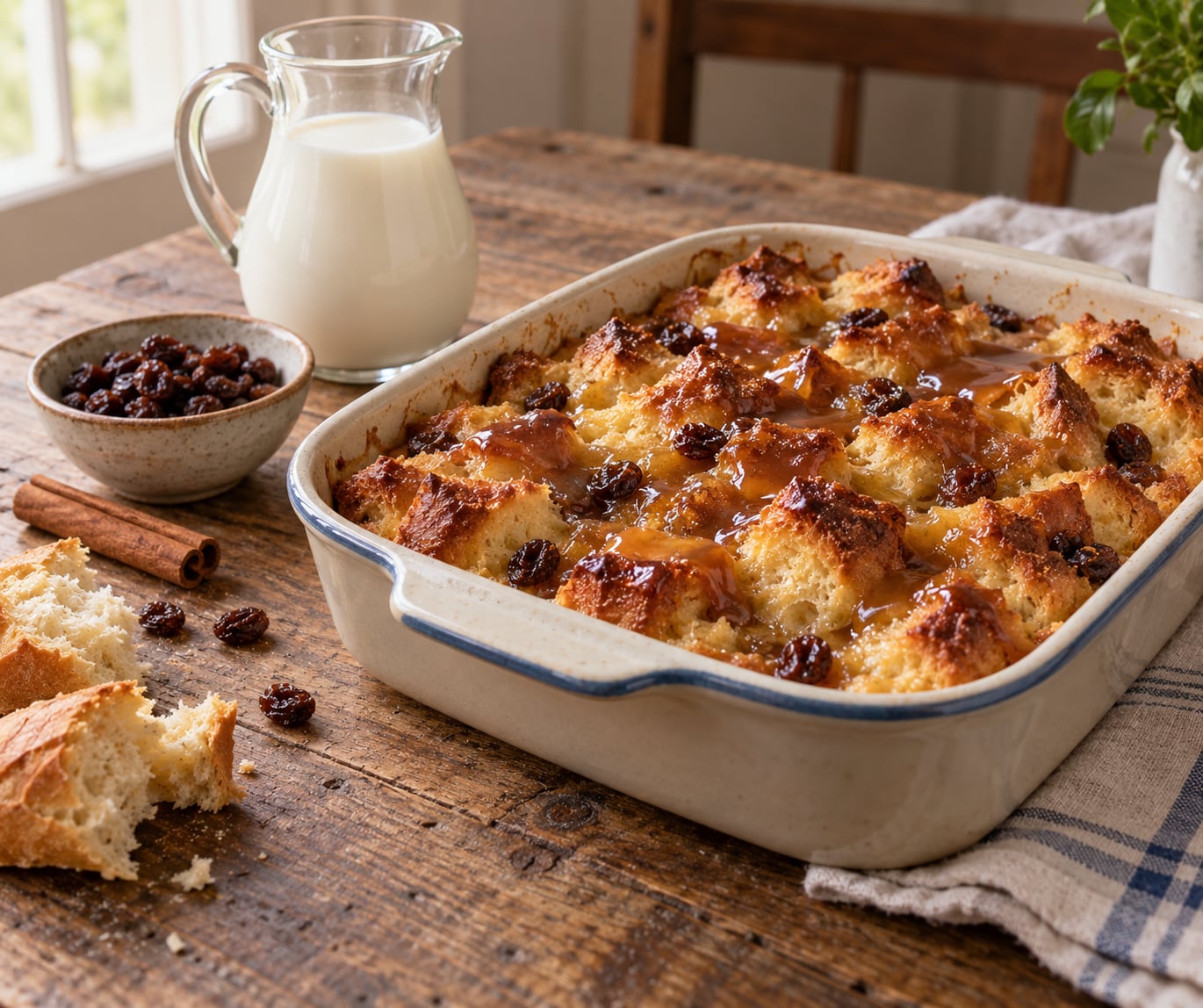 how to make bread pudding with leftover bread