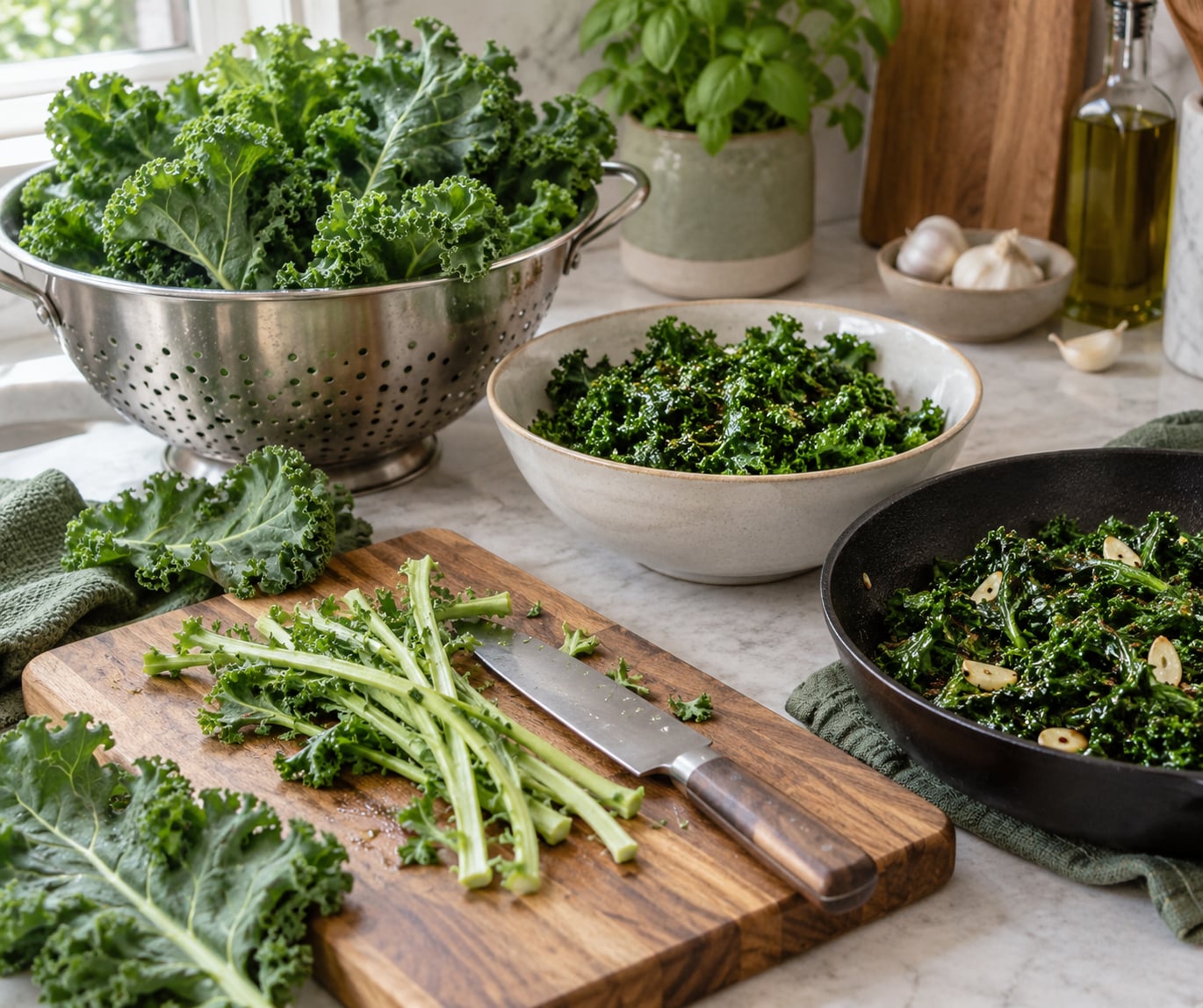 how to use up a big bunch of kale