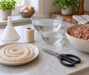 how to case homemade sausage without a stuffer