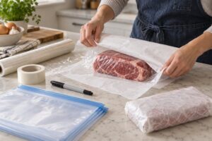 how to wrap meat for the freezer