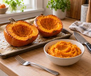 how to roast a whole pumpkin for puree
