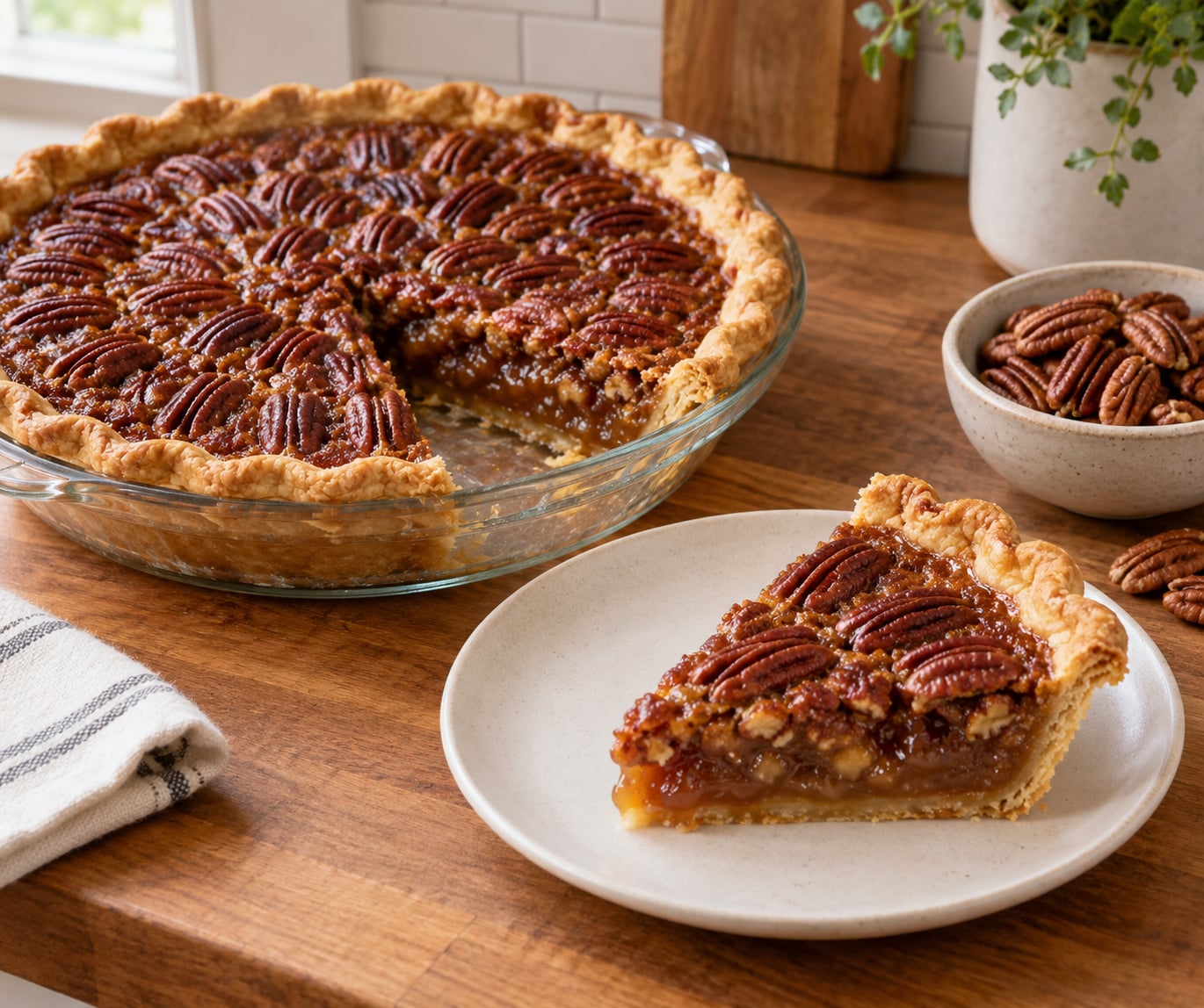 how to make pecan pie without corn syrup