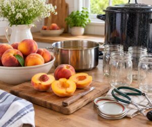 how to can peaches in light syrup