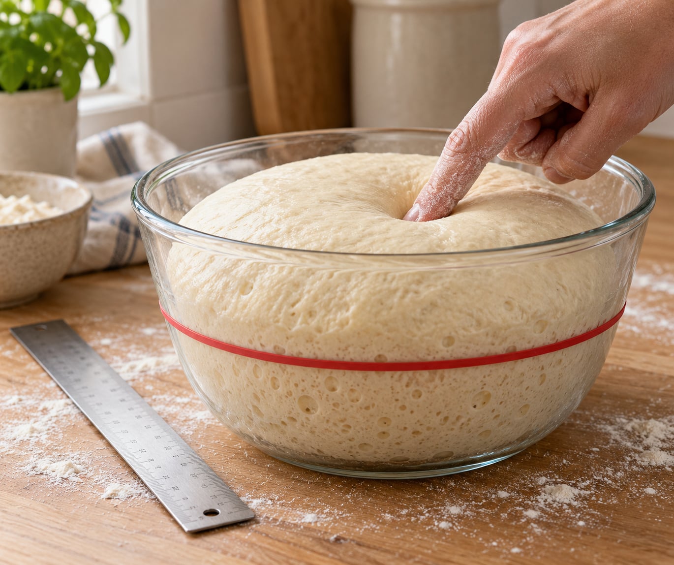 how to tell when bread dough has risen enough
