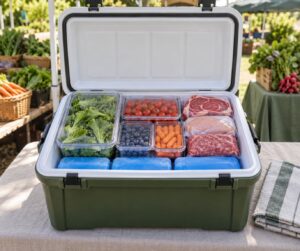 how to bring a cooler to the farmers market