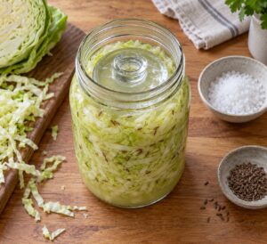 how to ferment sauerkraut in a mason jar