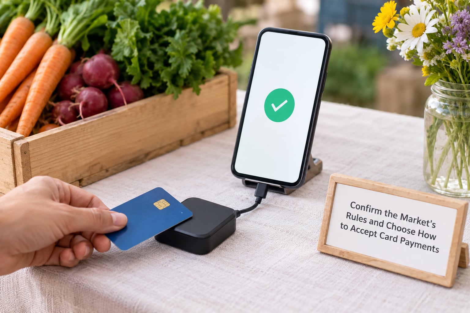 Confirm the Market's Rules and Choose How to Accept Card Payments