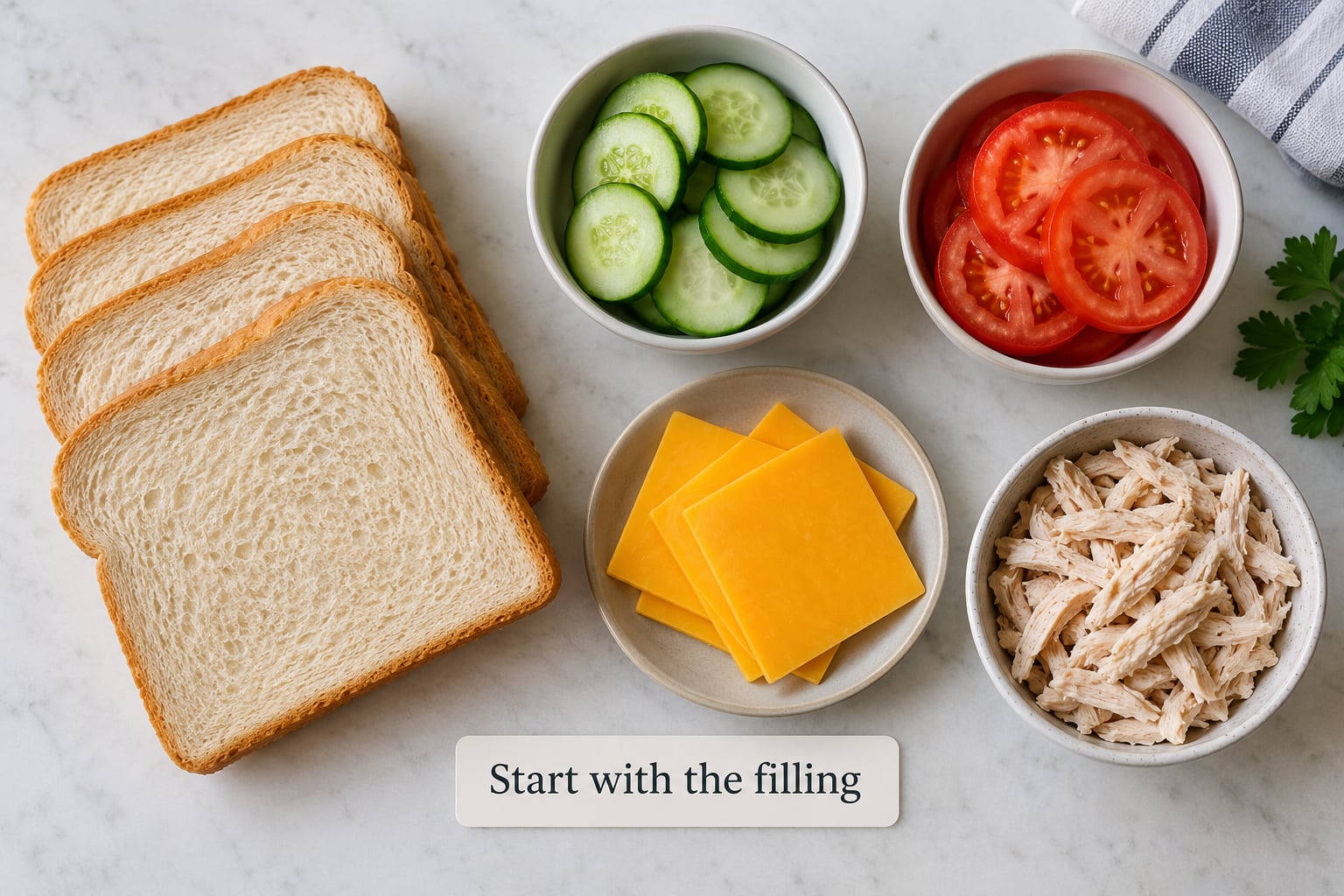Start with the filling