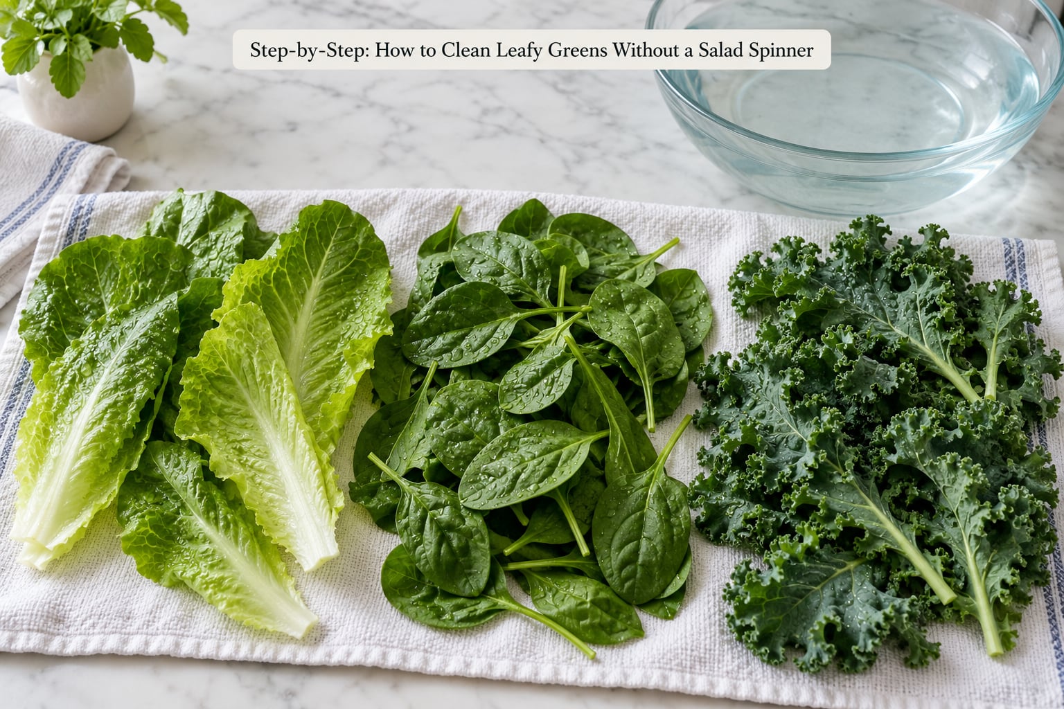 Step-by-Step: How to Clean Leafy Greens Without a Salad Spinner