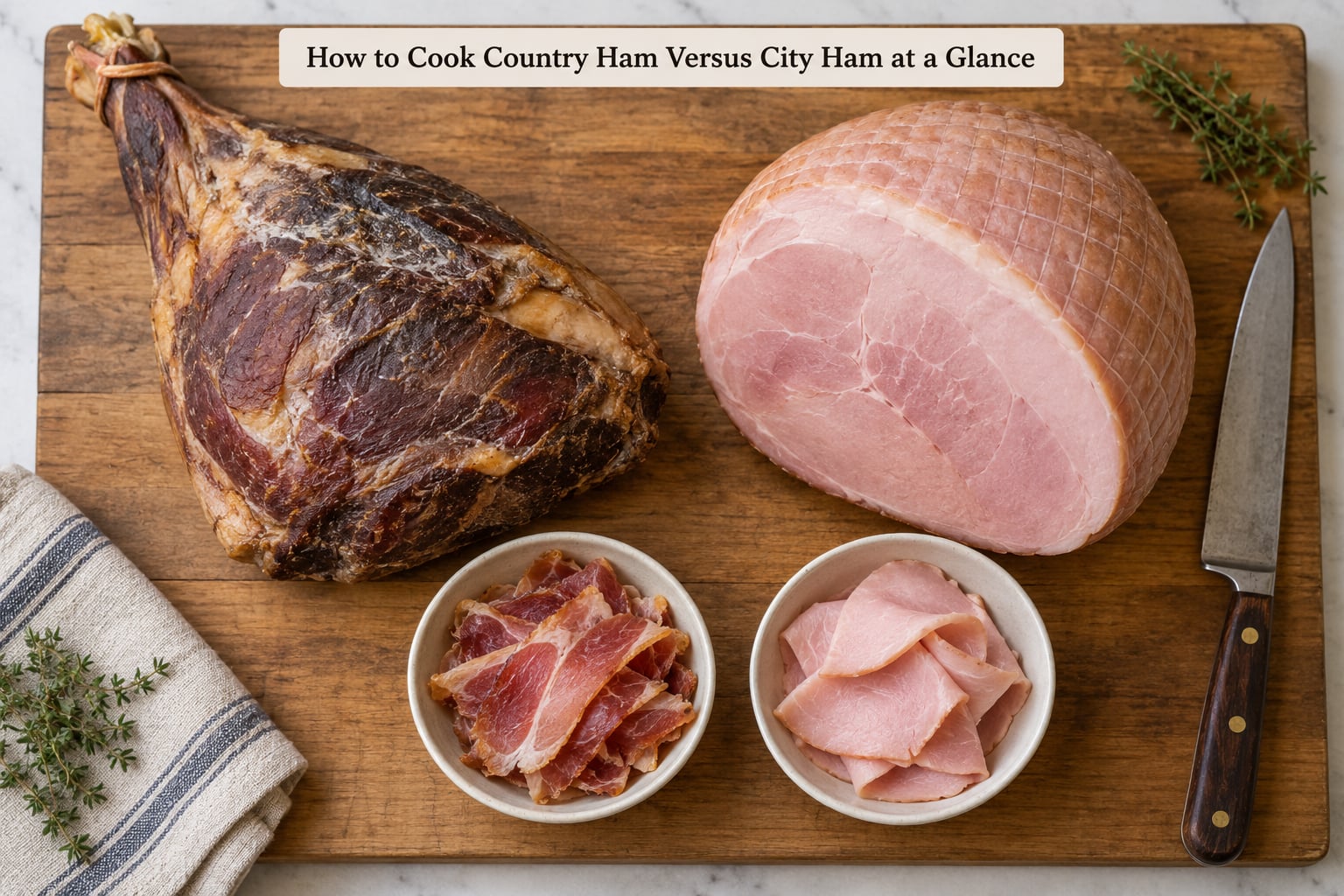 How to Cook Country Ham Versus City Ham at a Glance