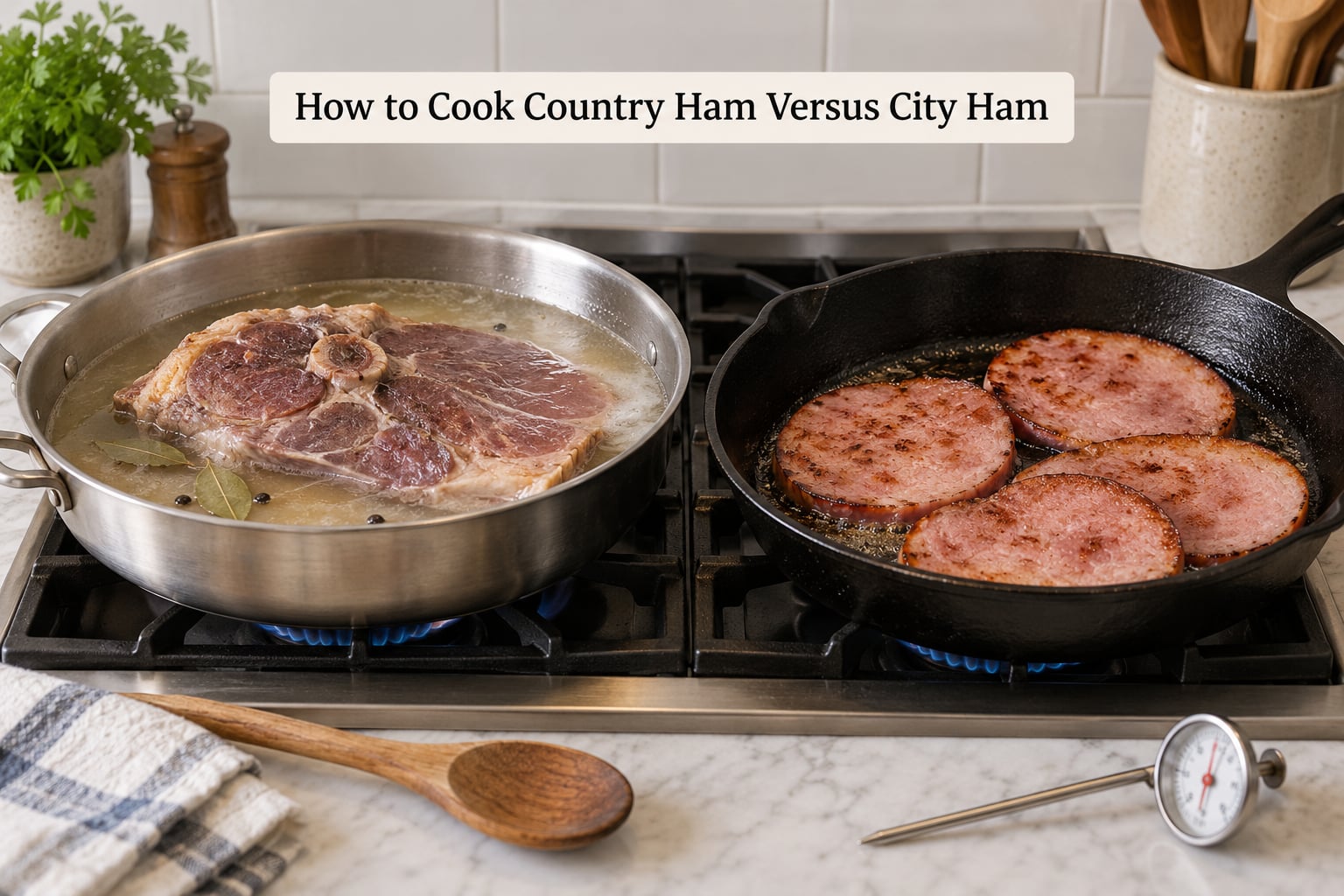 How to Cook Country Ham Versus City Ham