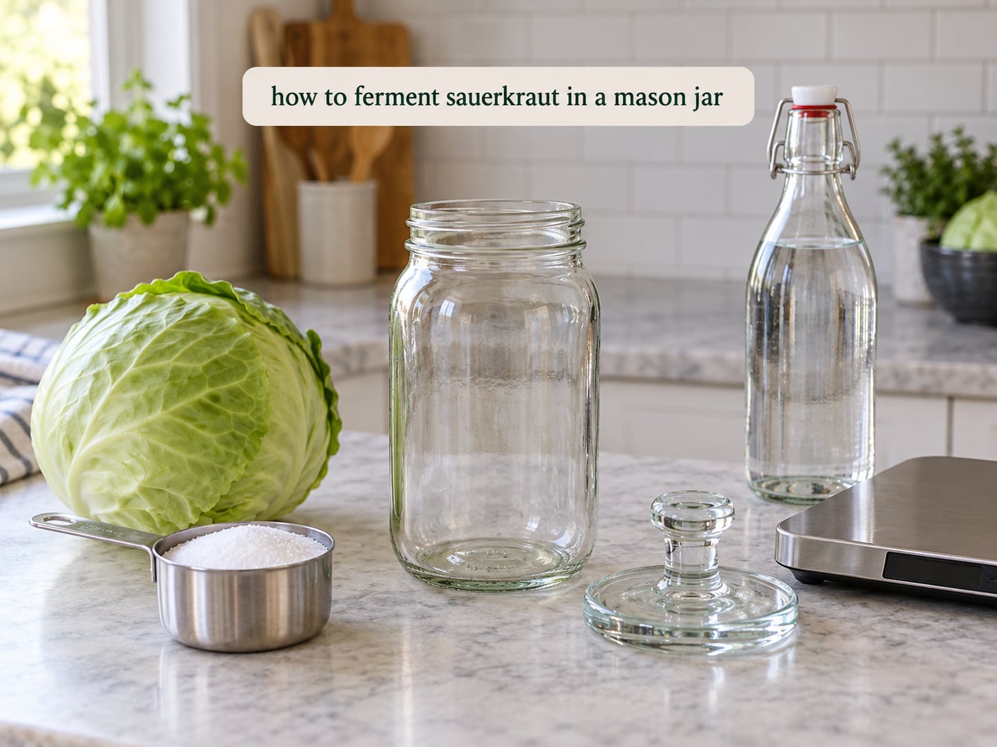 how to ferment sauerkraut in a mason jar