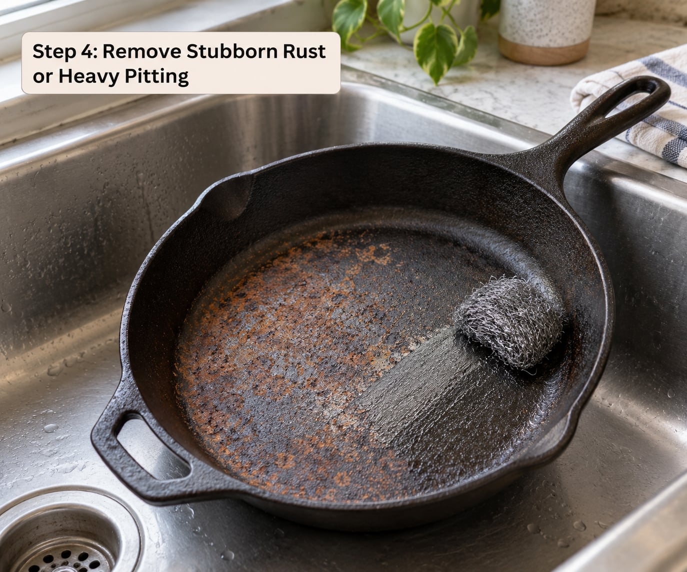 Step 4: Remove Stubborn Rust or Heavy Pitting