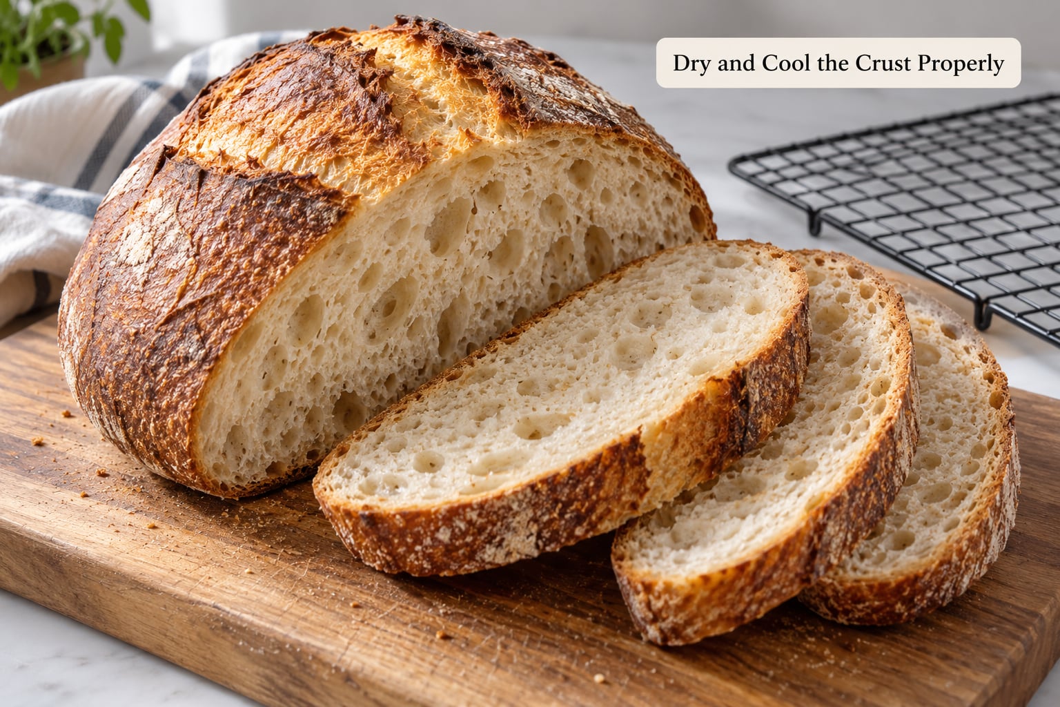 Dry and Cool the Crust Properly
