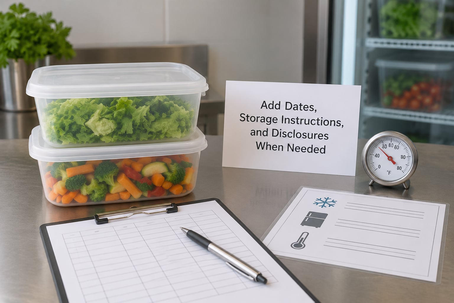 Add Dates, Storage Instructions, and Disclosures When Needed