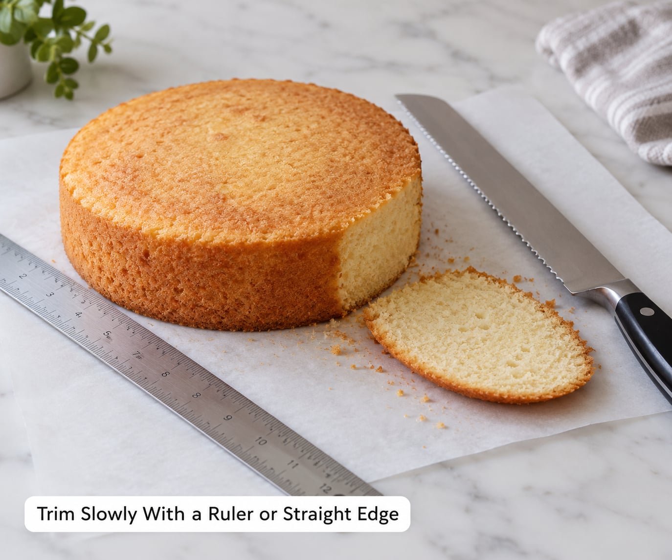 Trim Slowly With a Ruler or Straight Edge