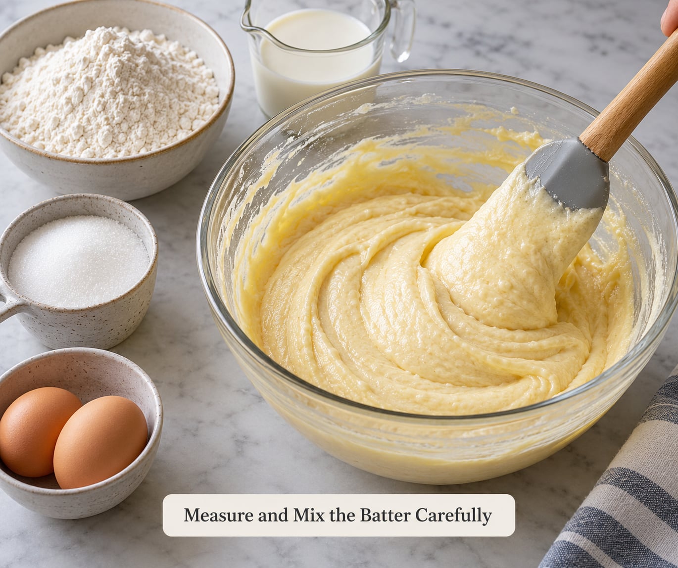 Measure and Mix the Batter Carefully