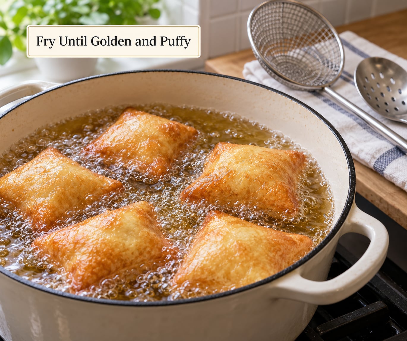 Fry Until Golden and Puffy
