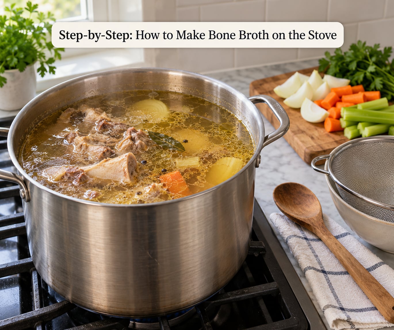 Step-by-Step: How to Make Bone Broth on the Stove