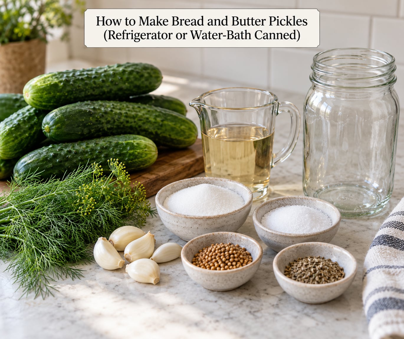 How to Make Bread and Butter Pickles (Refrigerator or Water-Bath Canned)