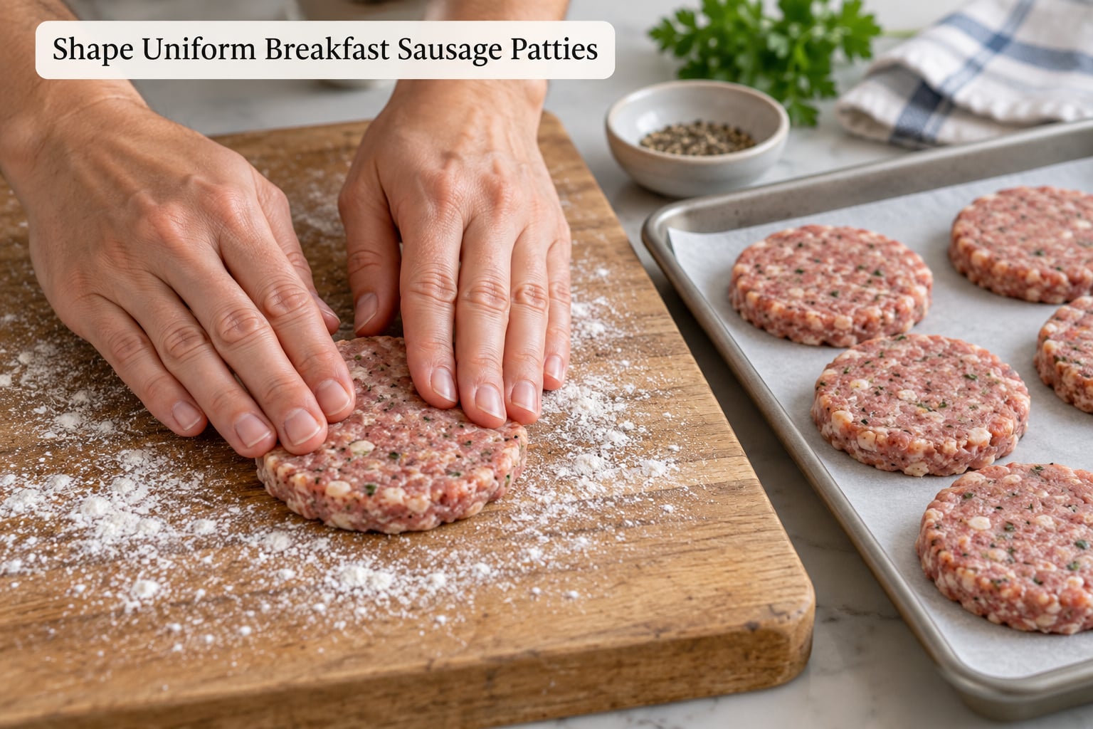 Shape Uniform Breakfast Sausage Patties