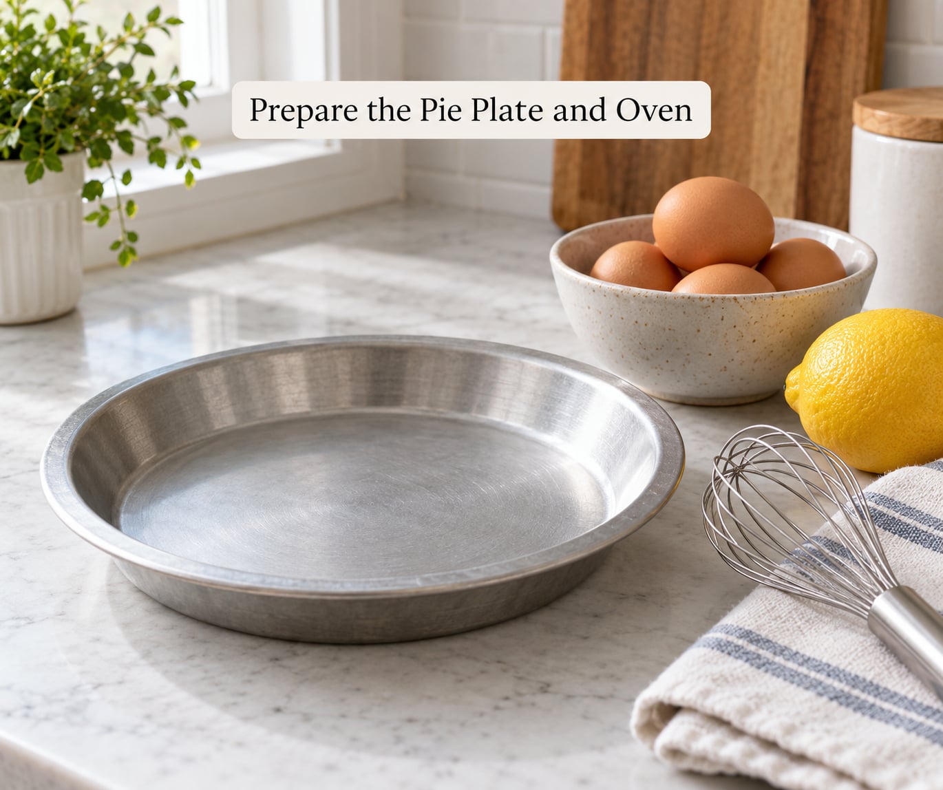 Prepare the Pie Plate and Oven