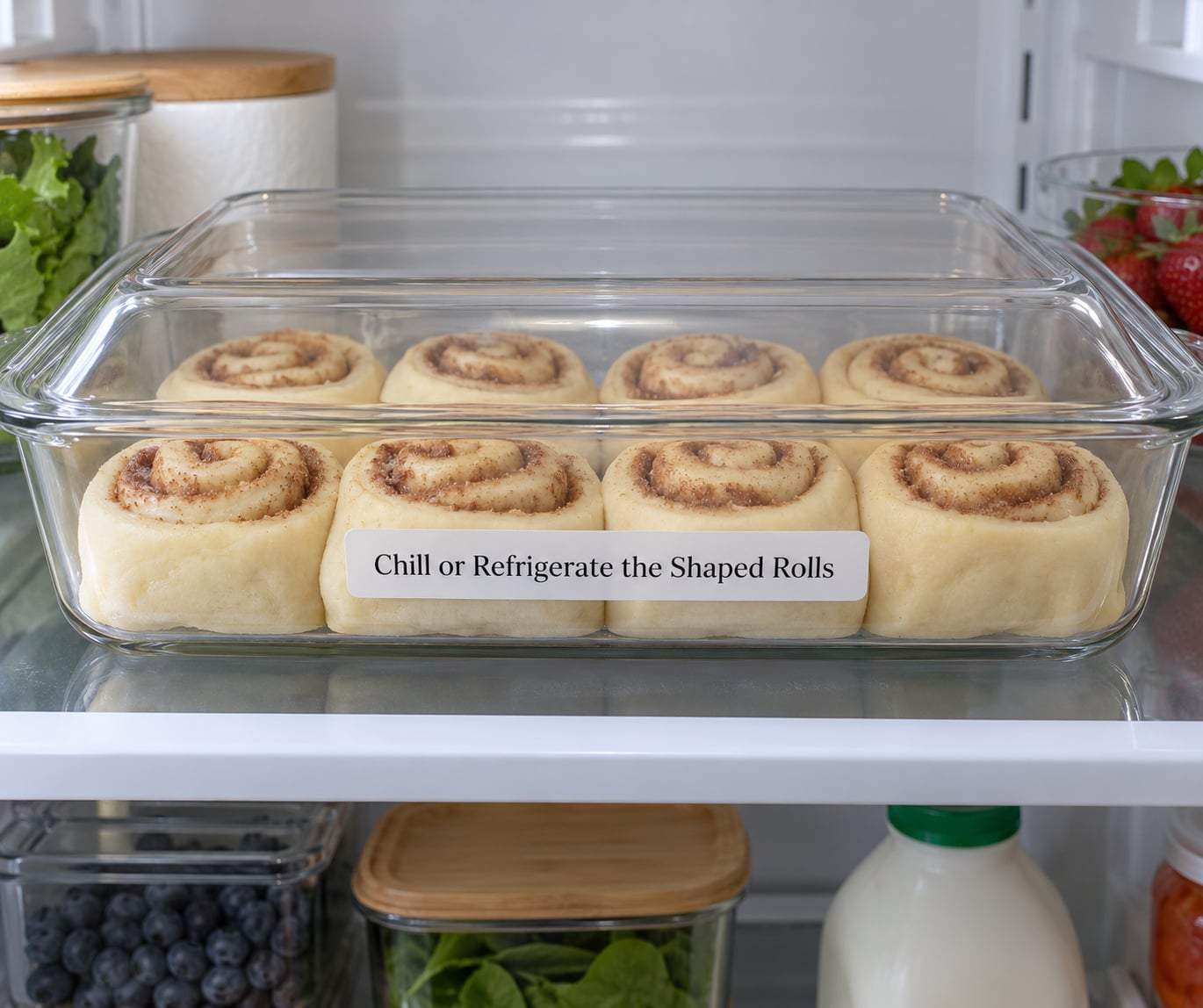 Chill or Refrigerate the Shaped Rolls