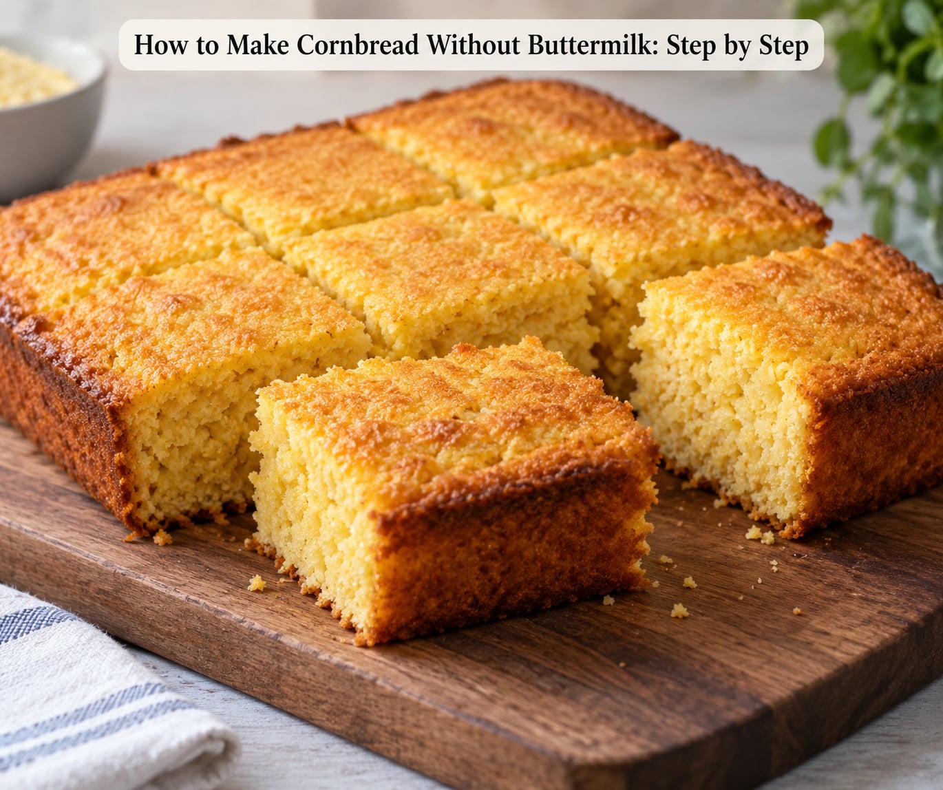 How to Make Cornbread Without Buttermilk: Step by Step