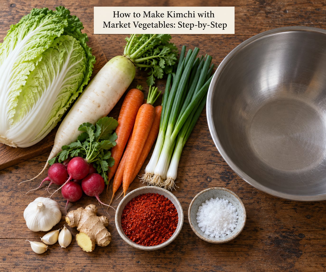 How to Make Kimchi with Market Vegetables: Step-by-Step