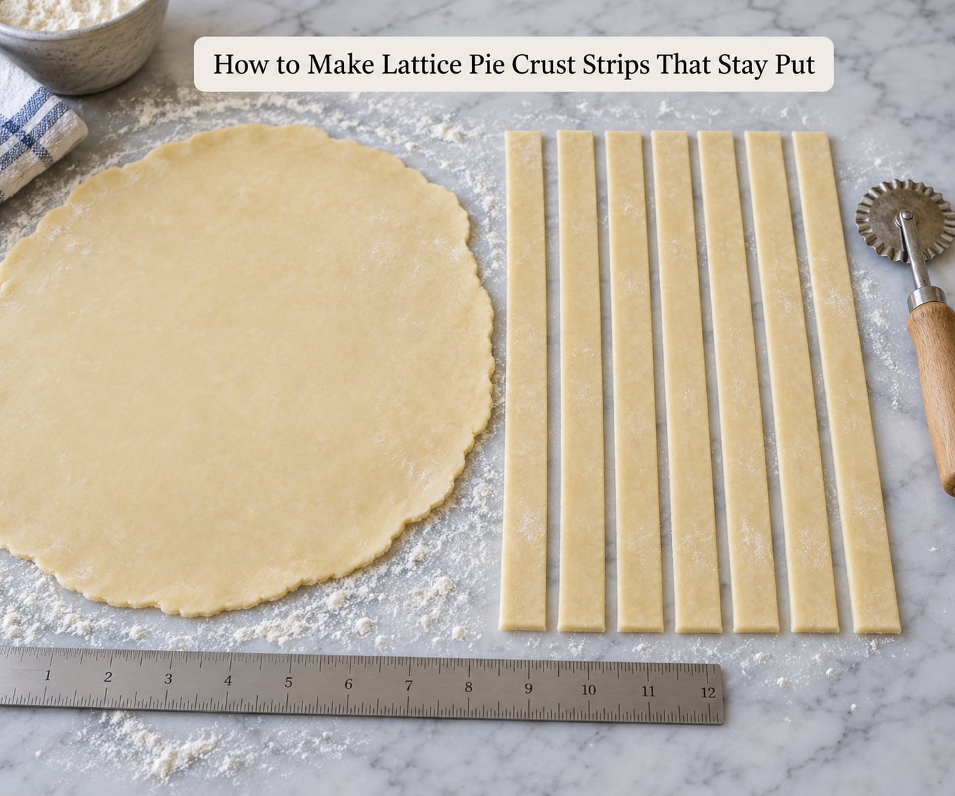 How to Make Lattice Pie Crust Strips That Stay Put