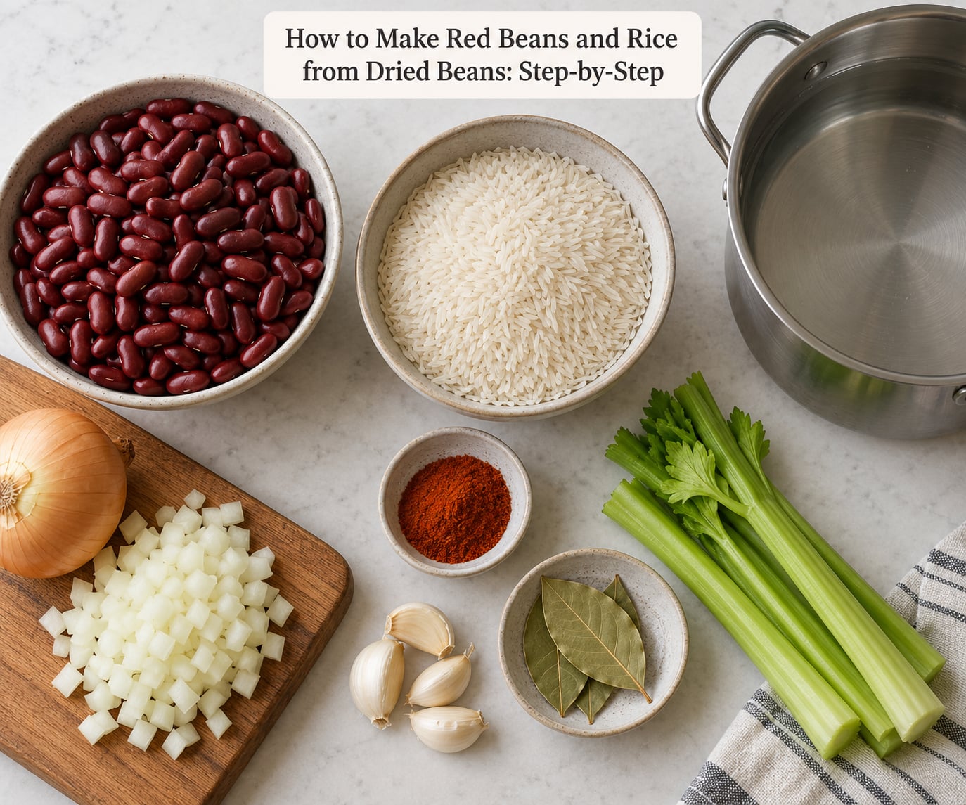 How to Make Red Beans and Rice from Dried Beans: Step-by-Step