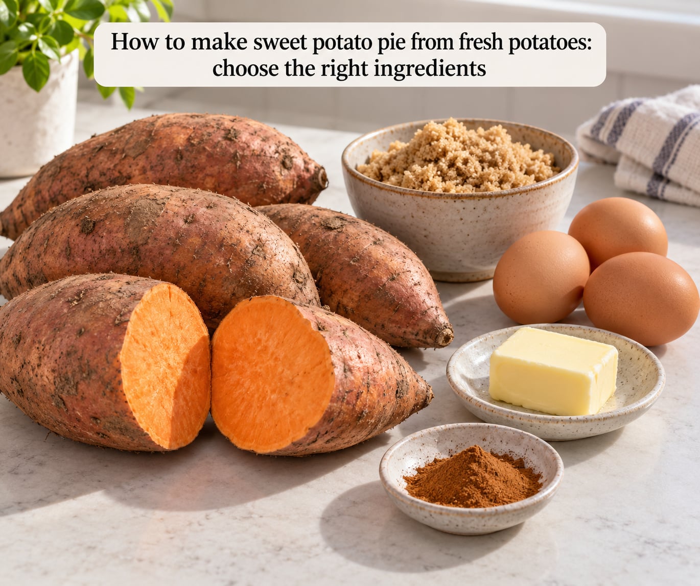 How to make sweet potato pie from fresh potatoes: choose the right ingredients