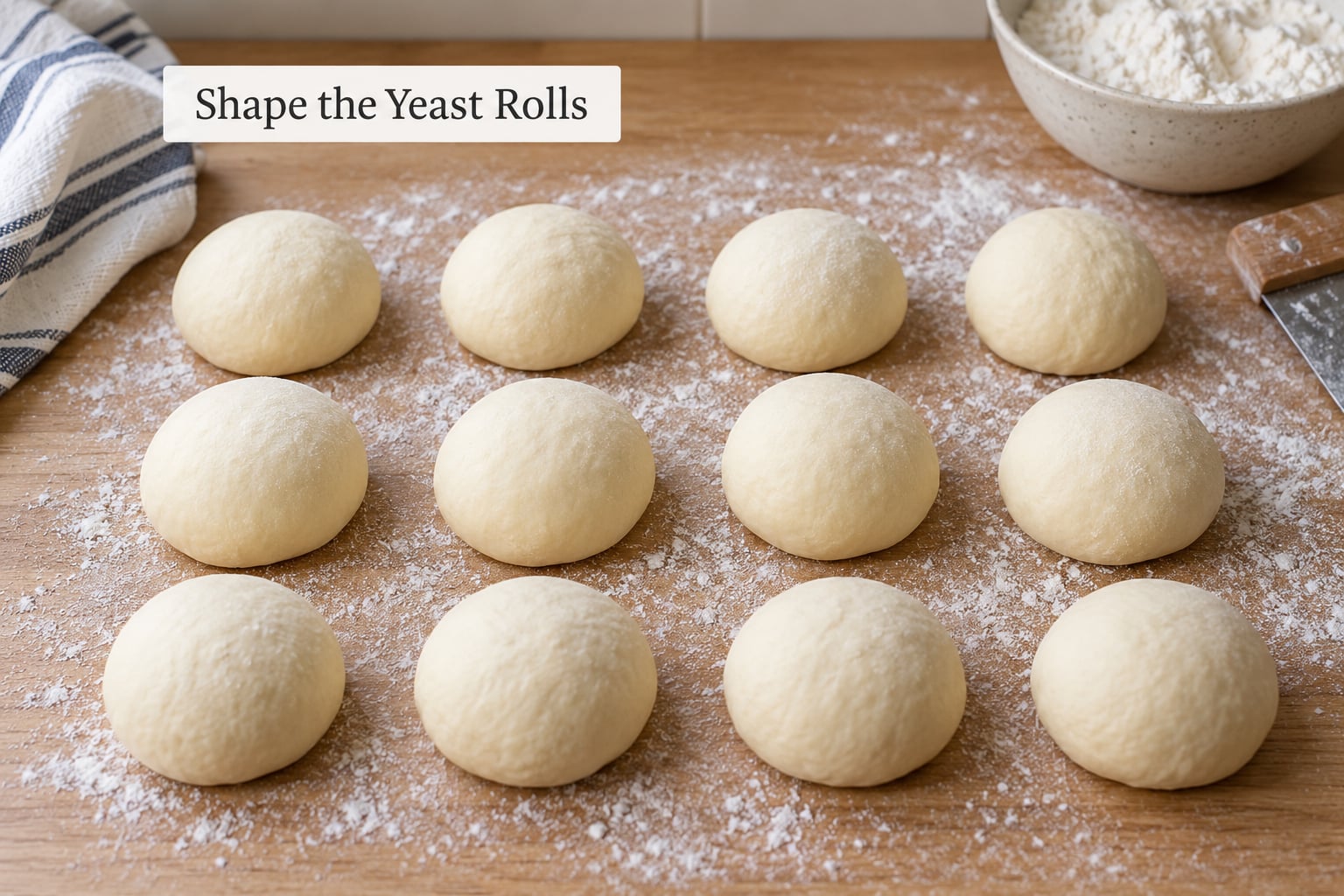Shape the Yeast Rolls