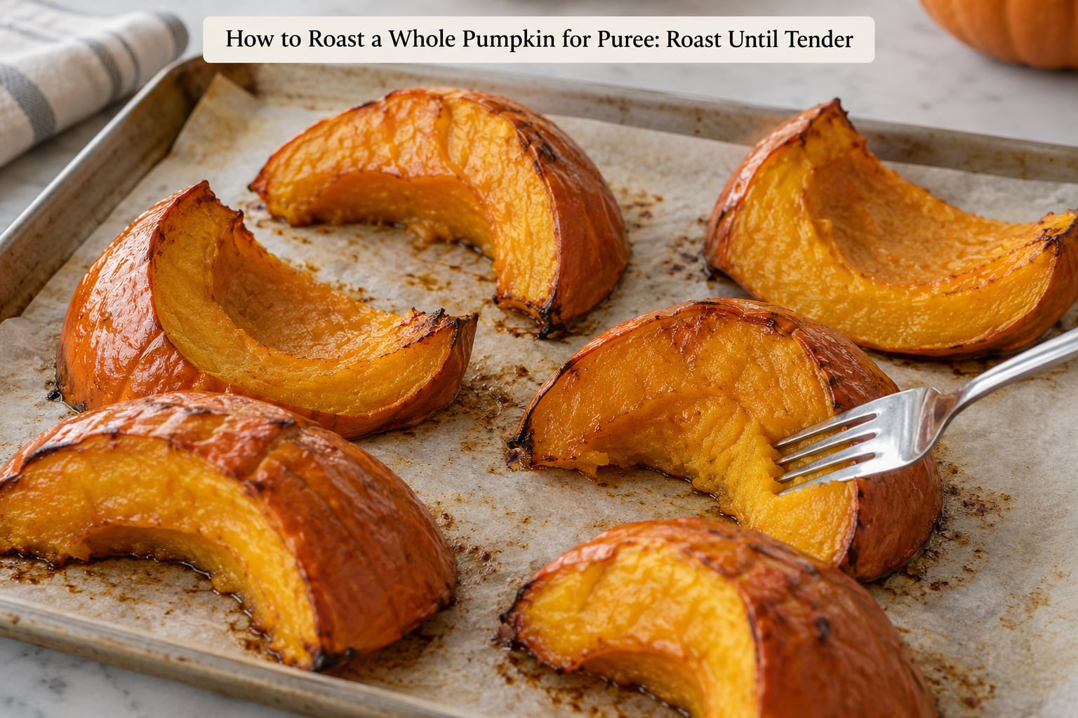 How to Roast a Whole Pumpkin for Puree: Roast Until Tender