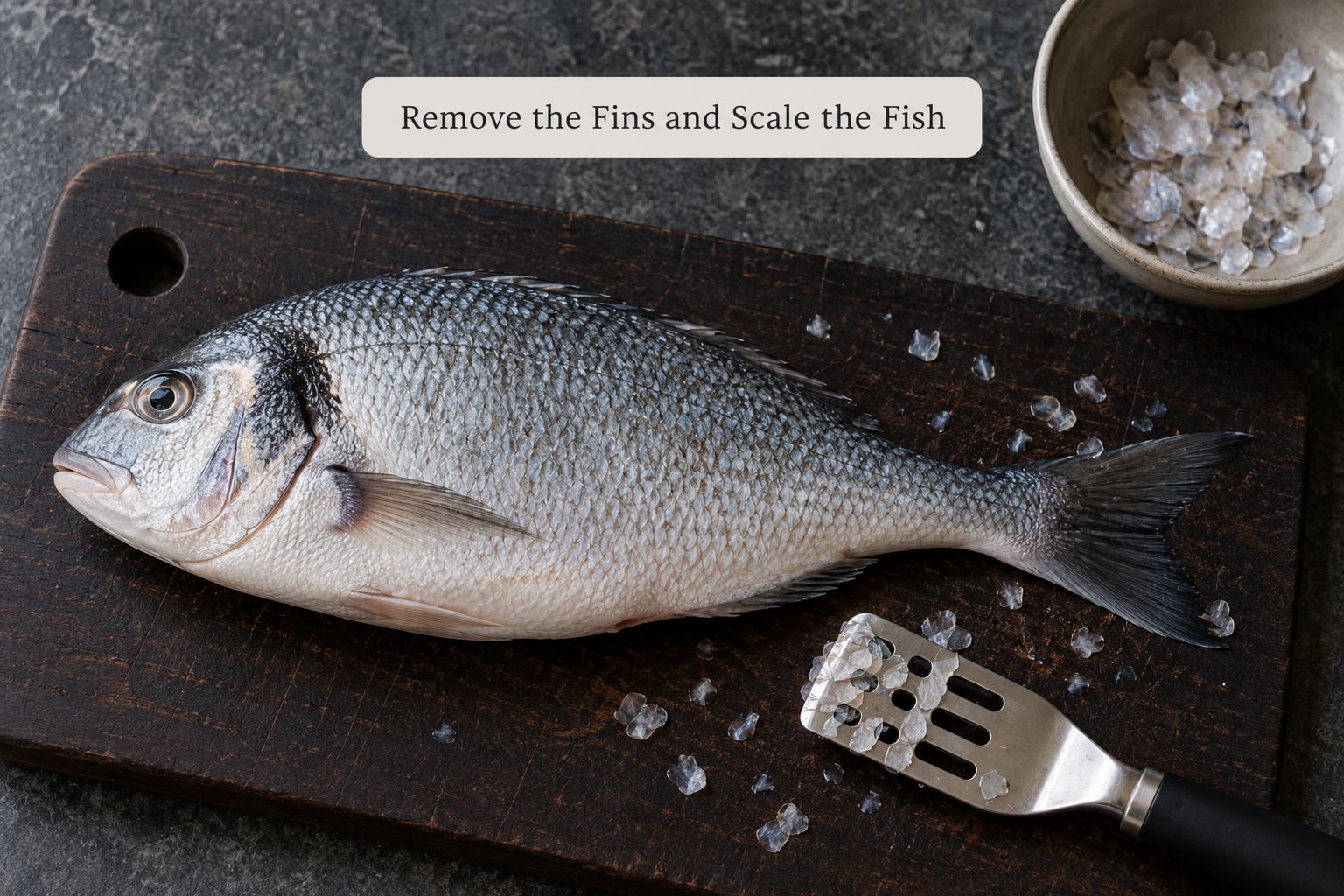 Remove the Fins and Scale the Fish