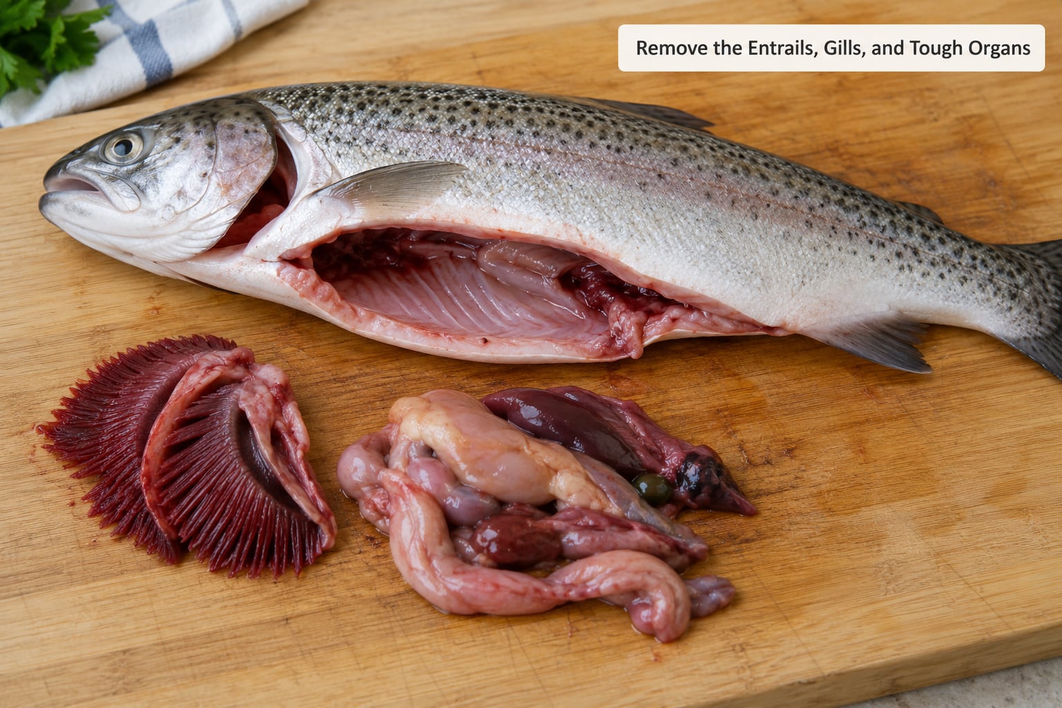 Remove the Entrails, Gills, and Tough Organs