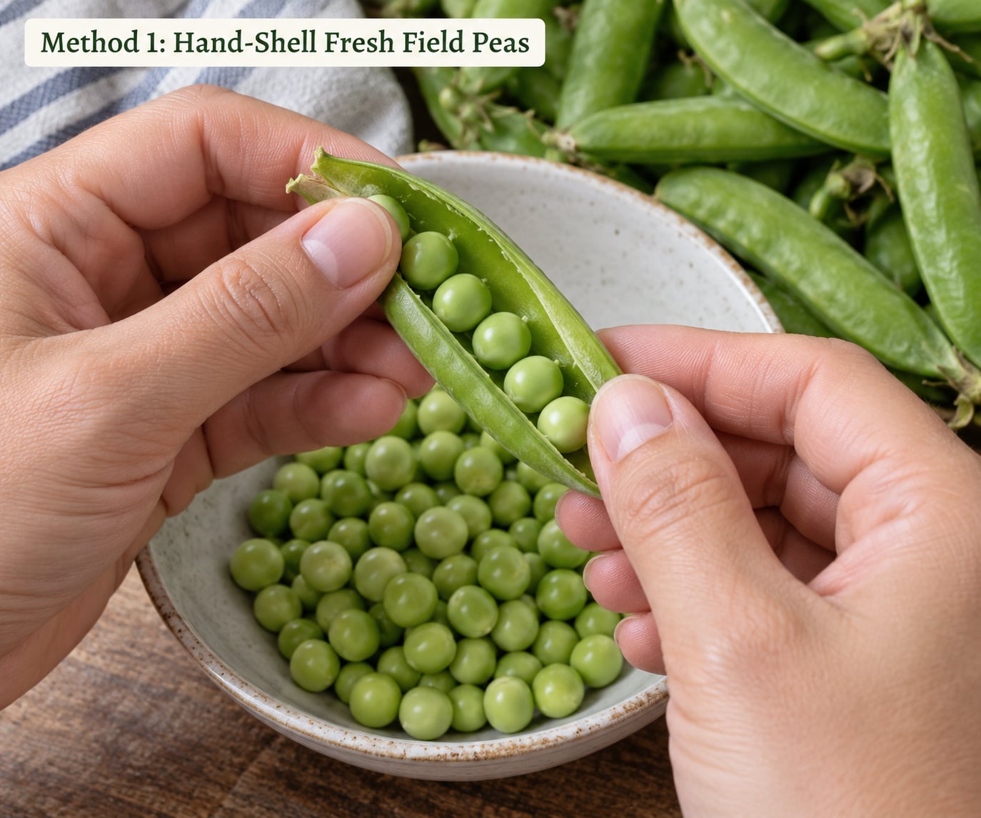 Method 1: Hand-Shell Fresh Field Peas