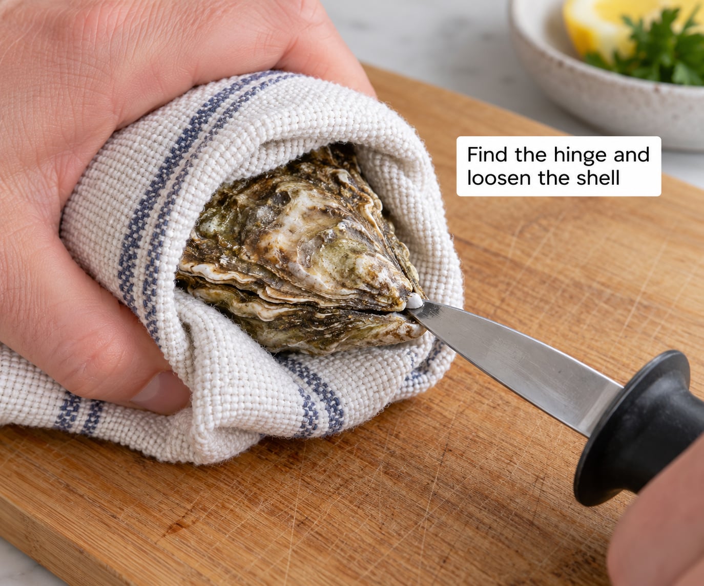 Find the hinge and loosen the shell