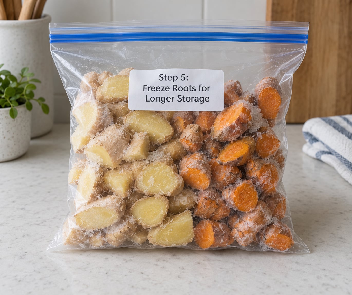 Step 5: Freeze Roots for Longer Storage