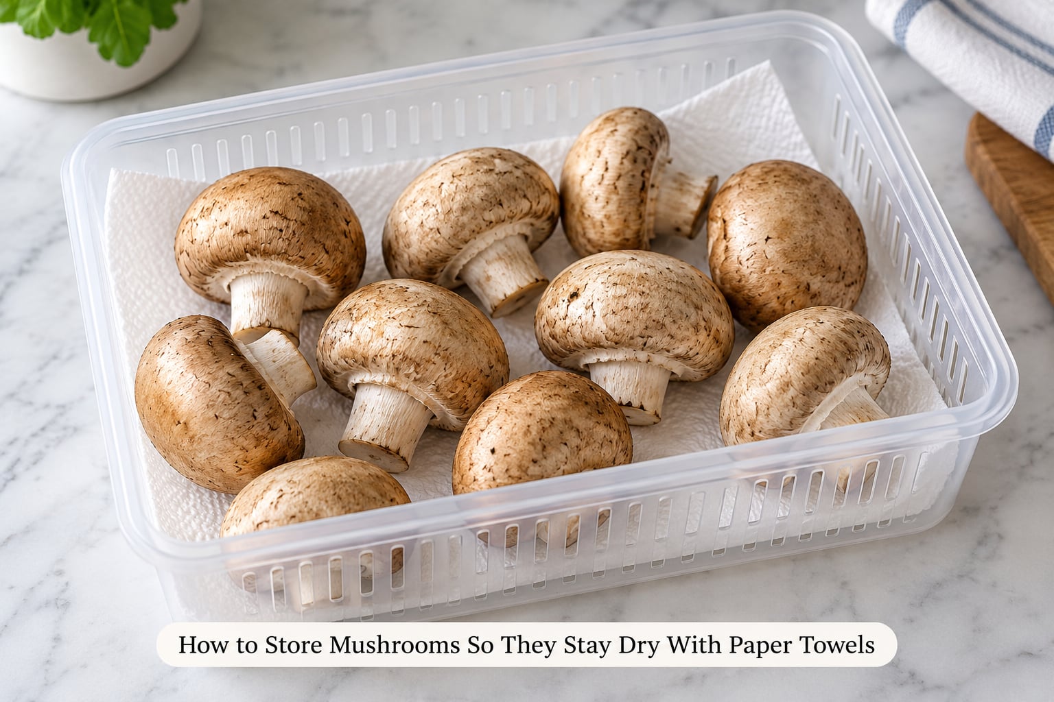 How to Store Mushrooms So They Stay Dry With Paper Towels